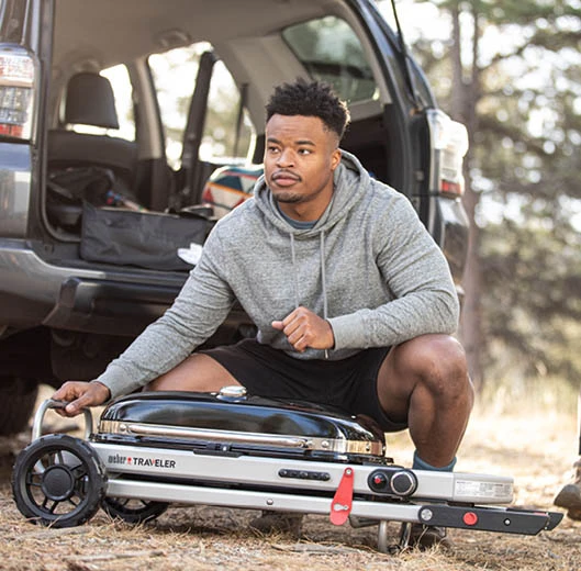 Weber Grills Traveler Portable Propane Gas Grill - Stealth - Image 8