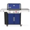 Weber Grills Genesis E-335 Propane Gas Grill With Sear Burner & Side Burner - Deep Ocean Blue