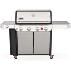 Weber Grills Genesis S-435 Propane Gas Grill With Sear Burner & Side Burner - Stainless Steel