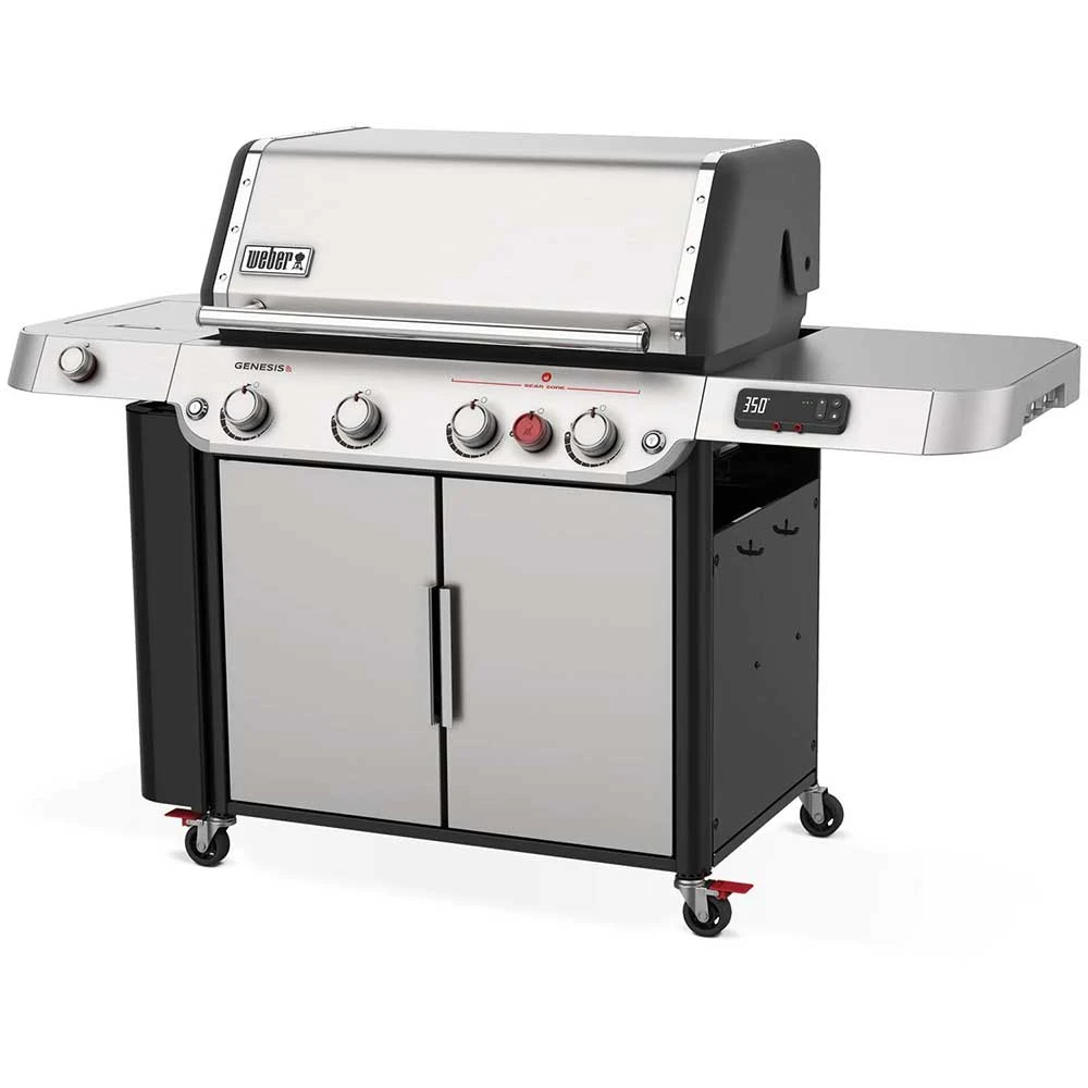 Weber Grills Genesis SPX-435 Natural Gas Smart Grill With Sear Burner & Side Burner - Stainless Steel - Image 3