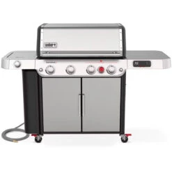 Weber Grills Genesis SPX-435 Natural Gas Smart Grill With Sear Burner & Side Burner - Stainless Steel
