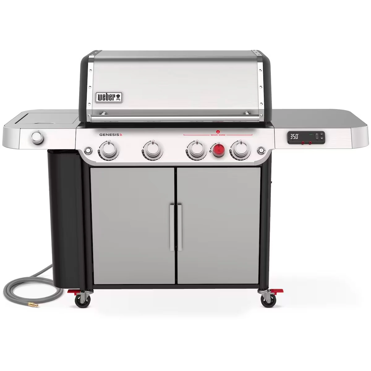 Weber Grills Genesis SPX-435 Natural Gas Smart Grill With Sear Burner & Side Burner - Stainless Steel
