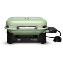 Weber Grills Lumin 1000 Compact 23-Inch 120V Portable Electric Grill - Light Green