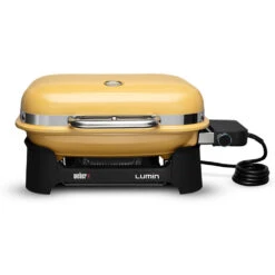 Weber Grills Lumin 1000 Compact 23-Inch 120V Portable Electric Grill - Yellow