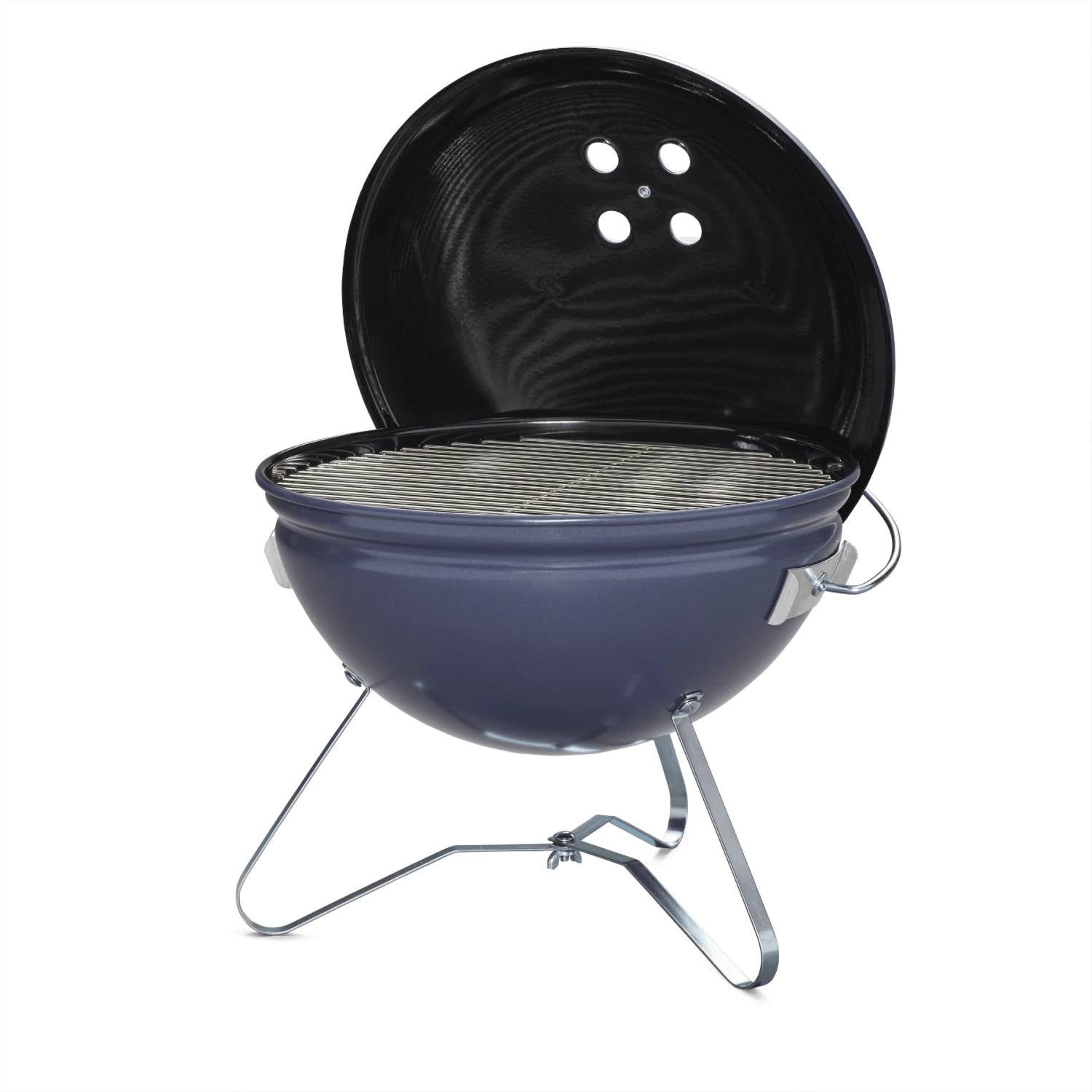 Weber Grills Smokey Joe Premium 14-Inch Portable Charcoal Grill - Slate Blue - Image 3