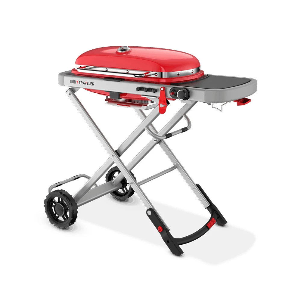 Weber Grills Traveler Portable Propane Gas Grill - Bright Red - Image 2
