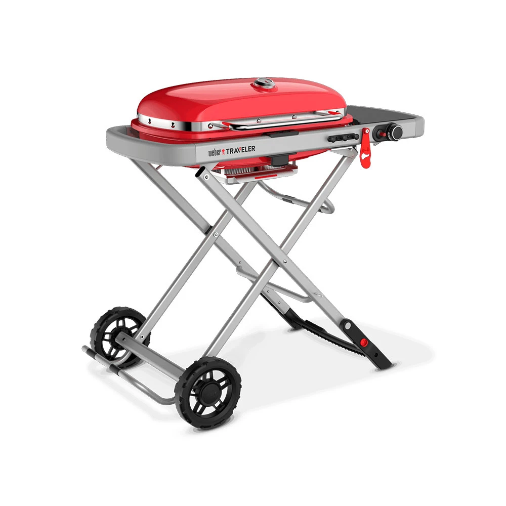 Weber Grills Traveler Portable Propane Gas Grill - Bright Red - Image 3