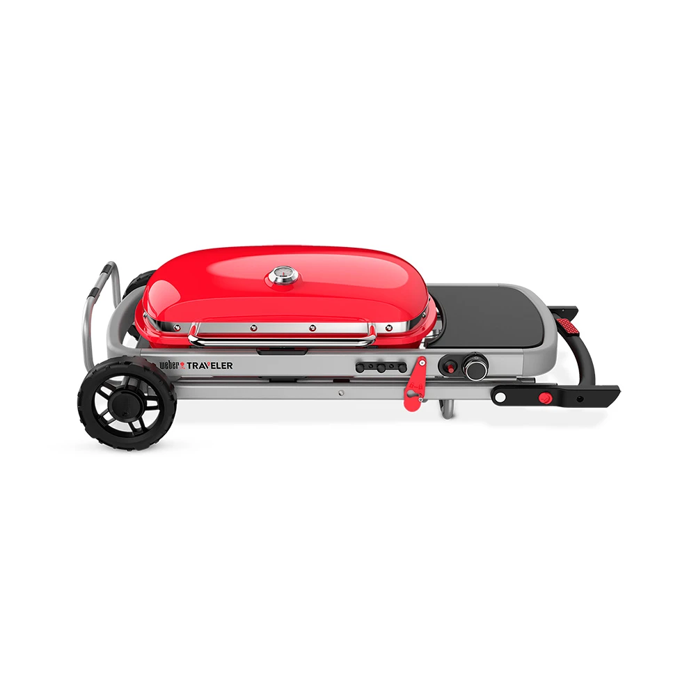 Weber Grills Traveler Portable Propane Gas Grill - Bright Red - Image 4