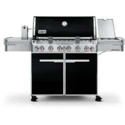 Weber Grills Summit E-670 Propane Gas Grill With Rotisserie, Sear Burner & Side Burner - Black