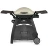 Weber Q2200 Portable Propane Gas Grill With Side Tables On Q Cart (WEB-54060001-WEB-6525)