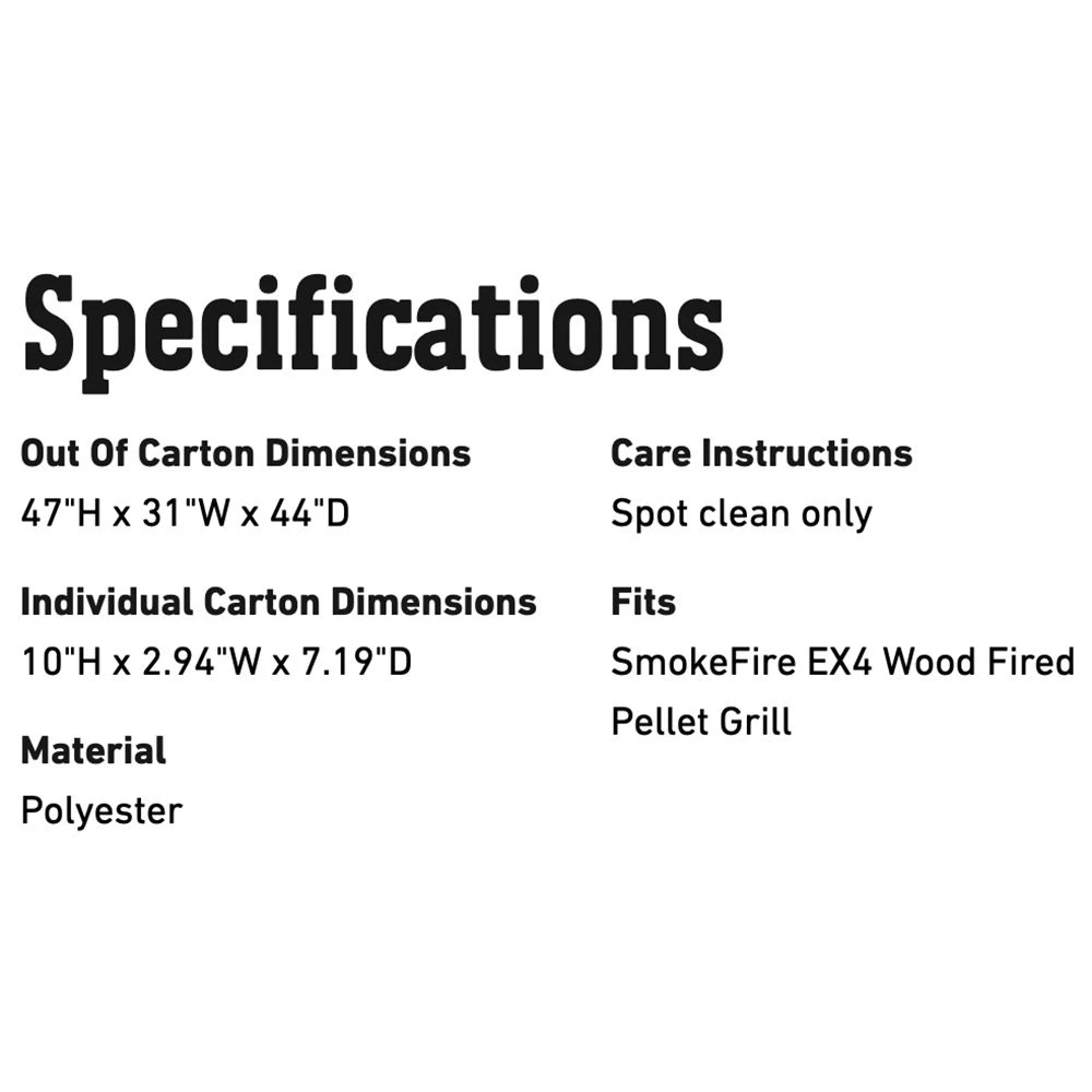 Weber Premium Grill Cover For SmokeFire EX4 Grill (WEB-7190) - Image 4