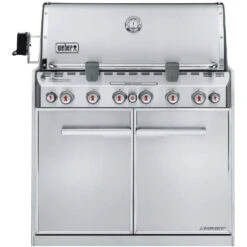 Weber Grills Summit S-660 Built-In Propane Gas Grill With Rotisserie & Sear Burner - Stainless Steel